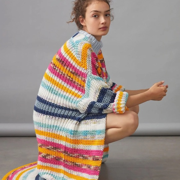 Anthropologie Rainbow Duster Cardigan 